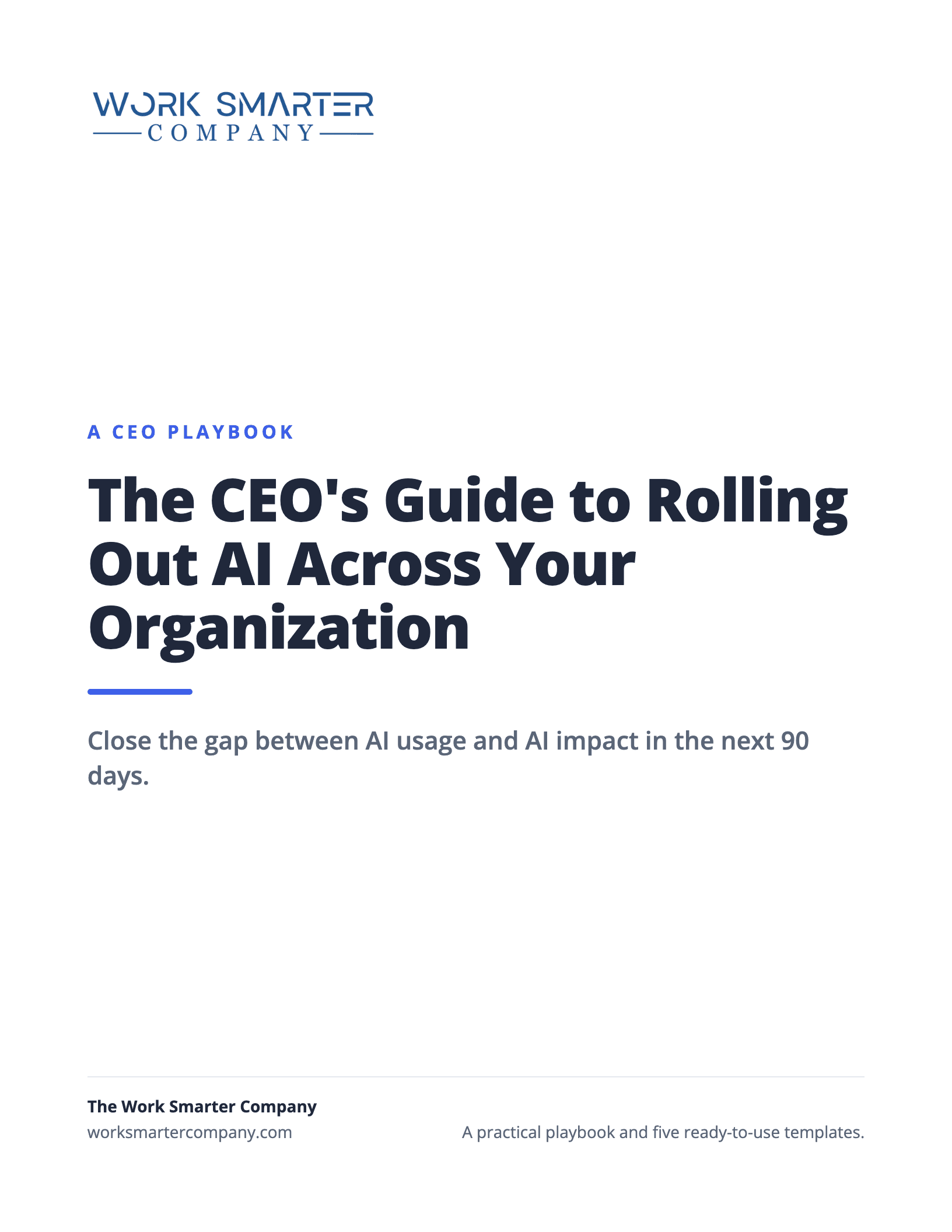 The CEO's Guide to Rolling Out AI Across Your Organization, cover