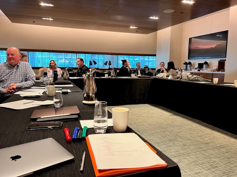 Leaders taking part in a working session