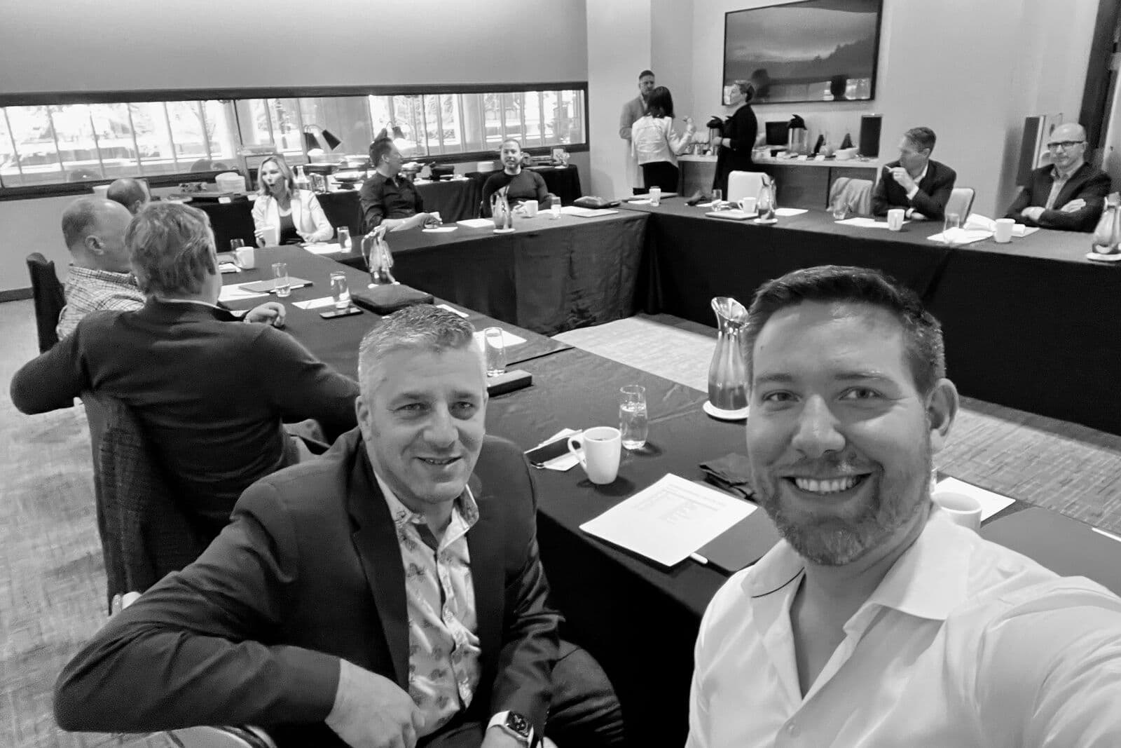 A working session underway in a boardroom
